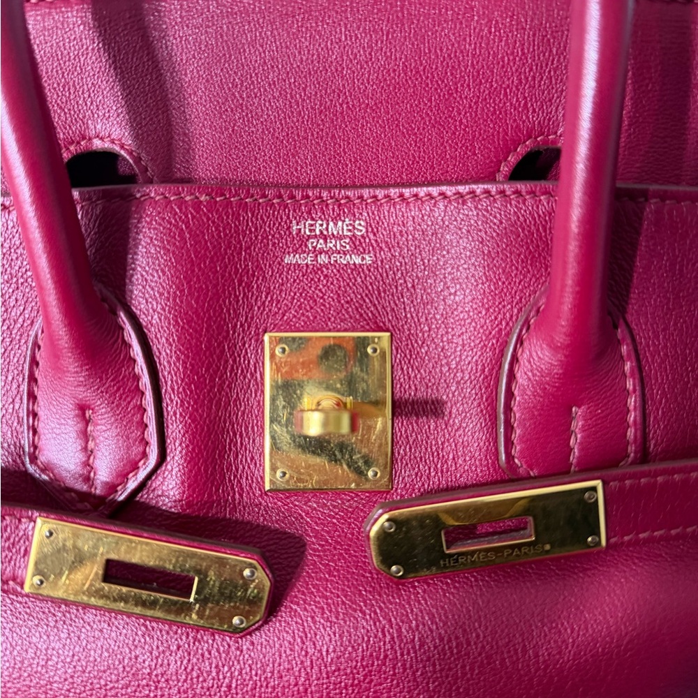 Authentic Hermes’ rouge roubis birkin 35 - Picture 12 of 13